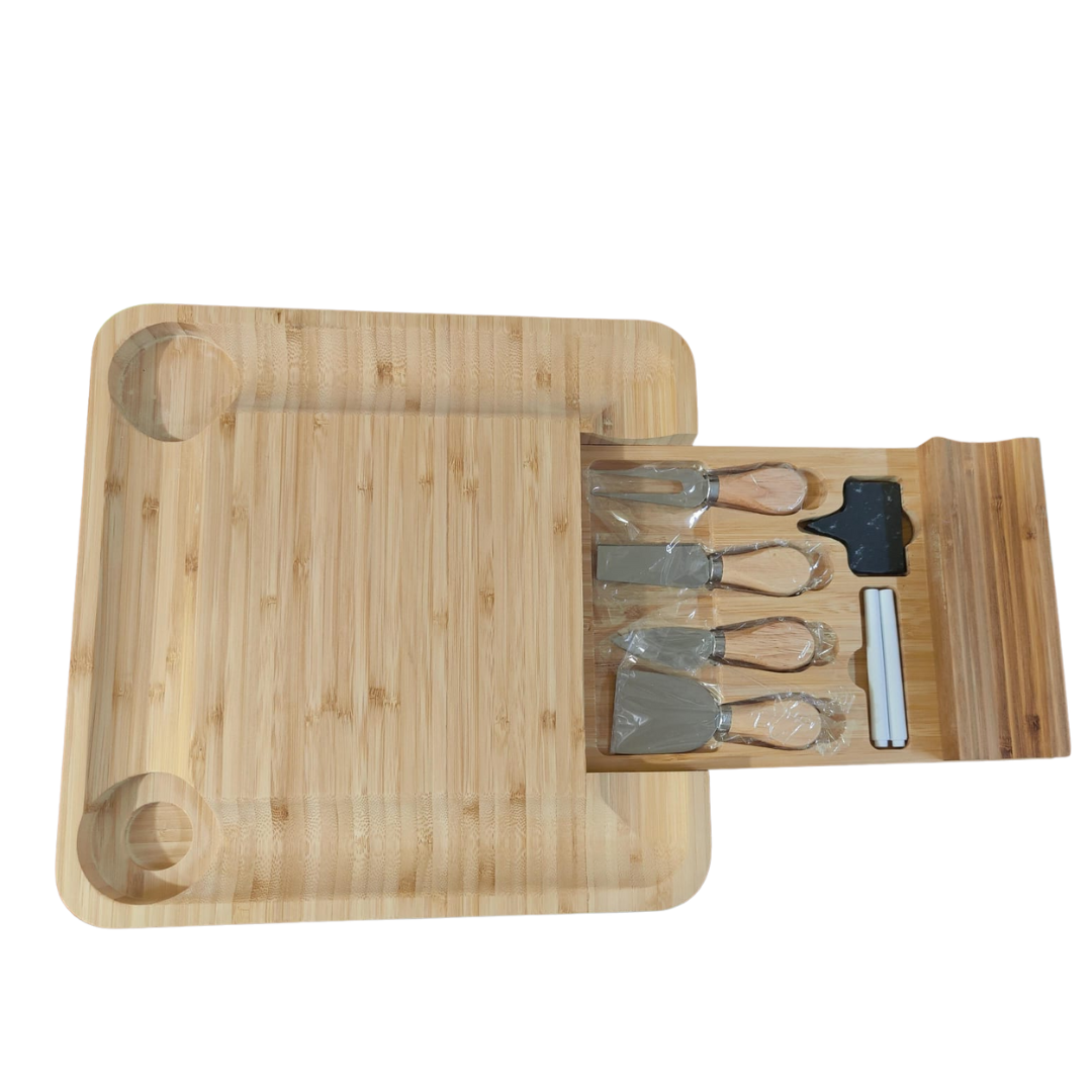 Bamboo Cheese Board™ - Set Premium de Tablas de Queso de Bambú con Accesorios