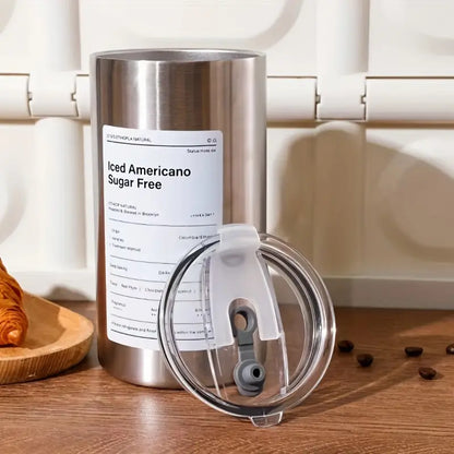 SteelMug™ - Termo de Café de Doble Capa en Acero Inoxidable con Tapa para Bebidas Frías y Calientes