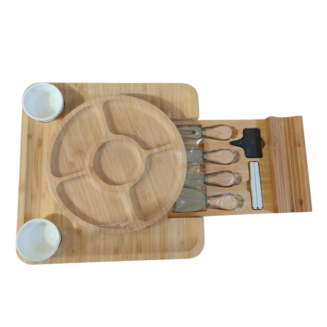 Bamboo Cheese Board™ - Set Premium de Tablas de Queso de Bambú con Accesorios