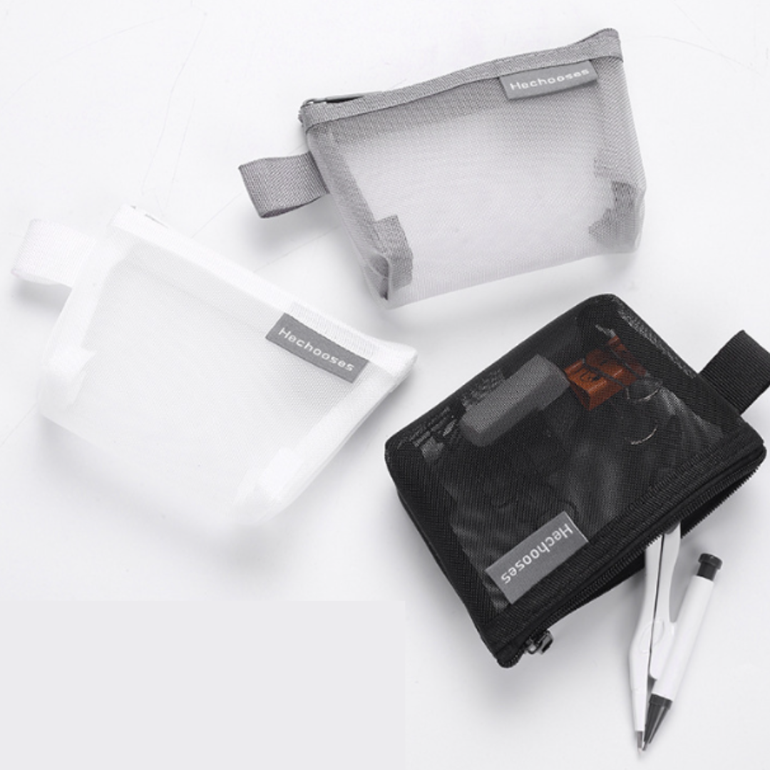 TriMesh - Pack de 3 Monederos de Malla de Nylon