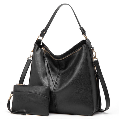 Bolso de Cuero Portátil Harmony™ con Monedero Retro