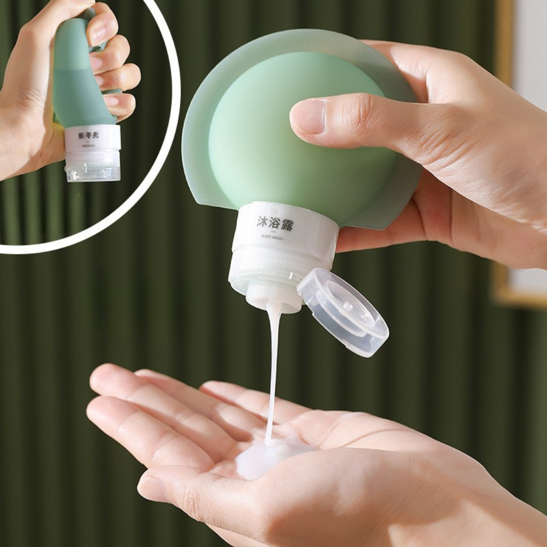 SilkyGo™ - Set de 3 Envases de Silicona para Productos de Cuidado Personal