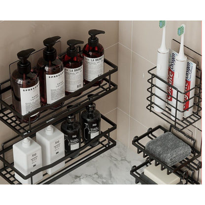 SteelRack™ - Estante Metálico de 5 Piezas Organizadoras para Baño o Cocina