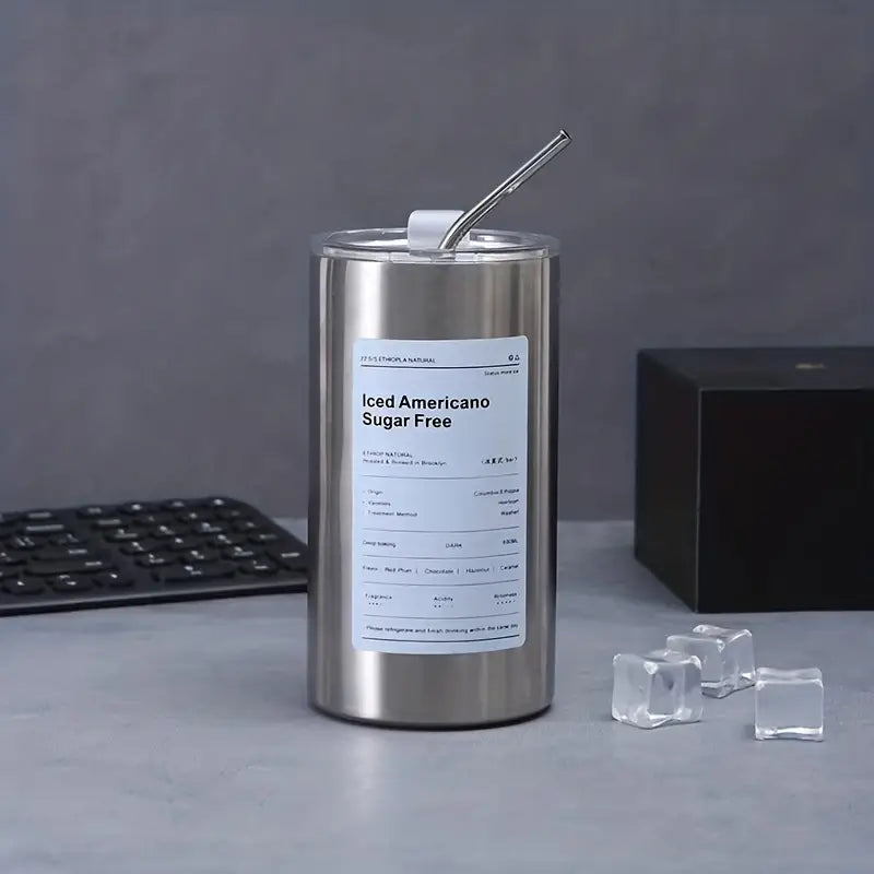 SteelMug™ - Termo de Café de Doble Capa en Acero Inoxidable con Tapa para Bebidas Frías y Calientes