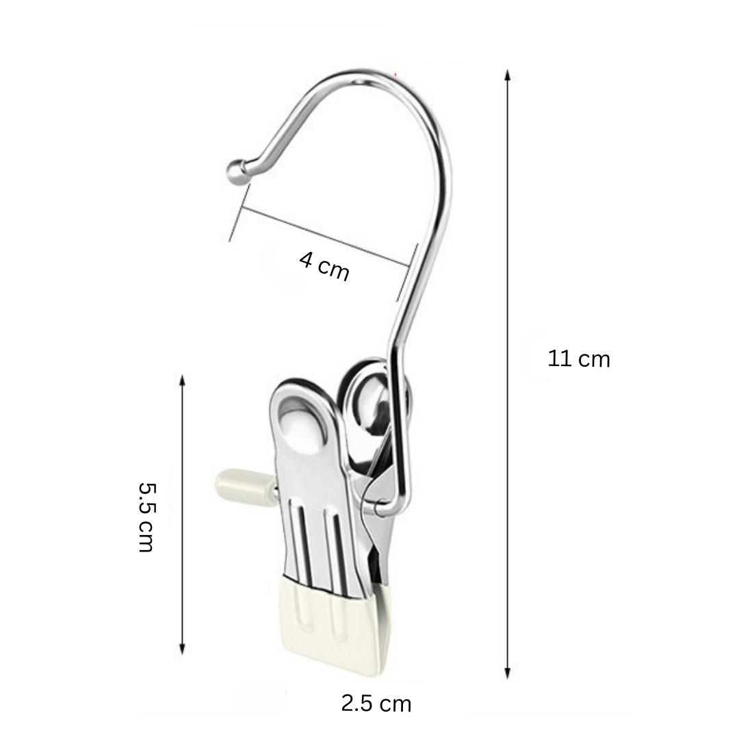 ClipHangerPro™- Set de 5 Ganchos Colgadores Multiusos en color Blanco
