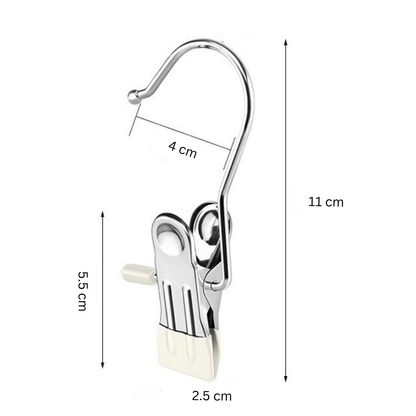 ClipHangerPro™- Set de 5 Ganchos Colgadores Multiusos en color Blanco