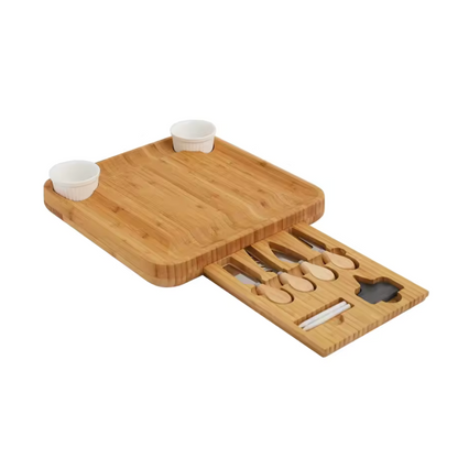 Bamboo Cheese Board™ - Set Premium de Tablas de Queso de Bambú con Accesorios