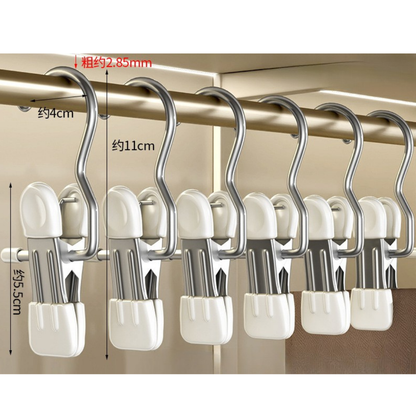 ClipHangerPro™- Set de 5 Ganchos Colgadores Multiusos en color Blanco