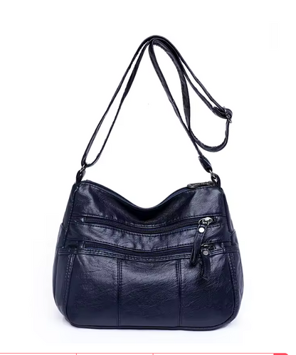 Bolso de Cuero Rivet™ con Múltiples Bolsillos para Mujer
