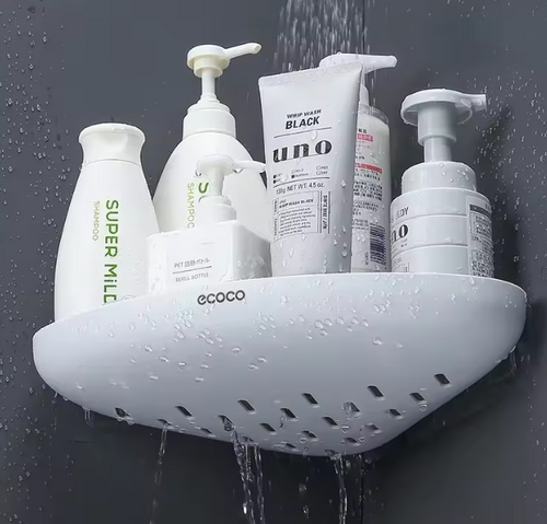 EcoCorner - Estante esquinero para baño con sistema de drenaje