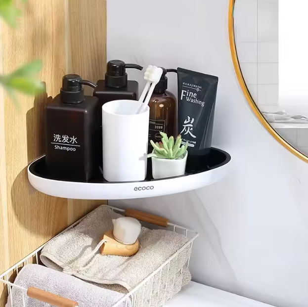 EcoCorner - Estante esquinero para baño con sistema de drenaje