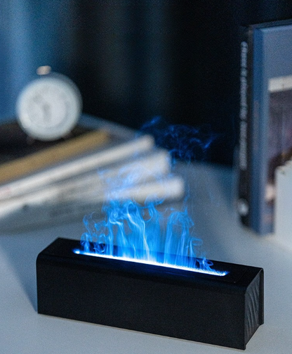 LumeAura™ - Humidificador de aromaterapia con llama de simulación y cable USB