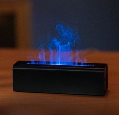 LumeAura™ - Humidificador de aromaterapia con llama de simulación y cable USB