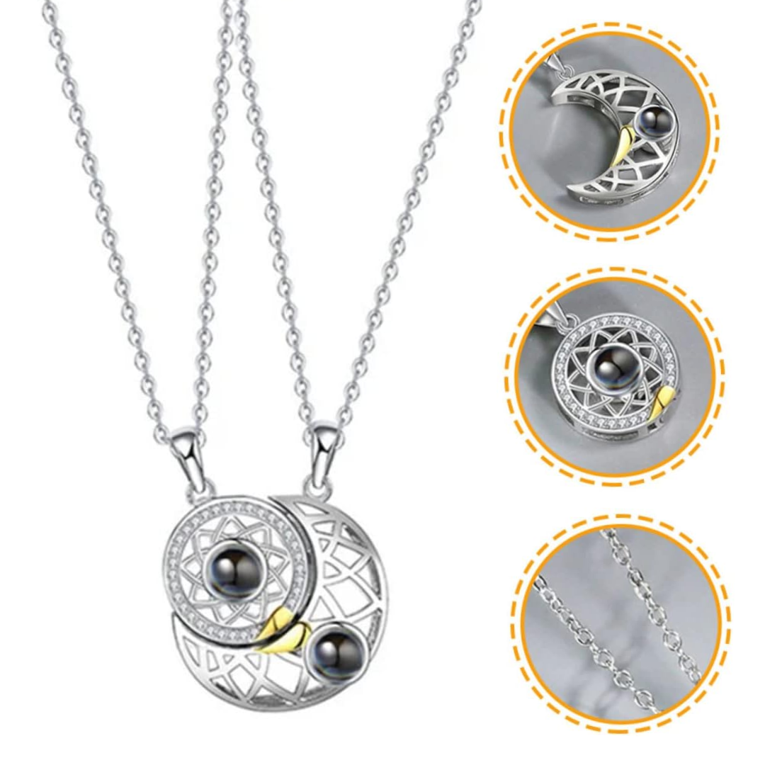 Collar De Proyección De Pareja De Sol Y Luna