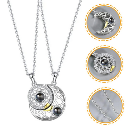 Collar De Proyección De Pareja De Sol Y Luna