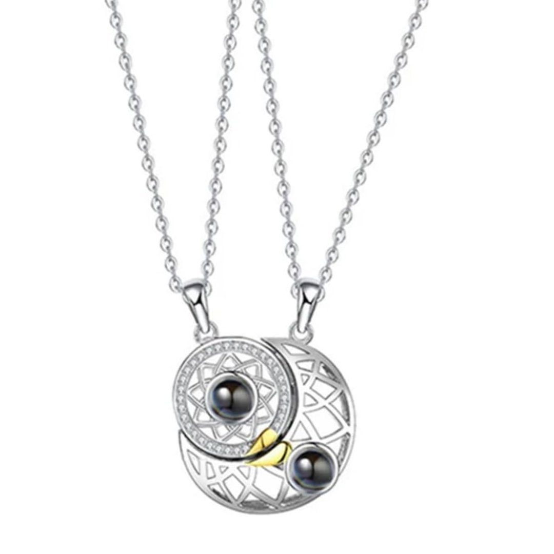 Collar De Proyección De Pareja De Sol Y Luna