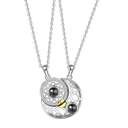 Collar De Proyección De Pareja De Sol Y Luna