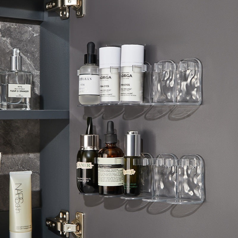 MinimalRack™- Set de 2 Estantes de almacenamiento de acrílico con textura y cinta de doble contacto