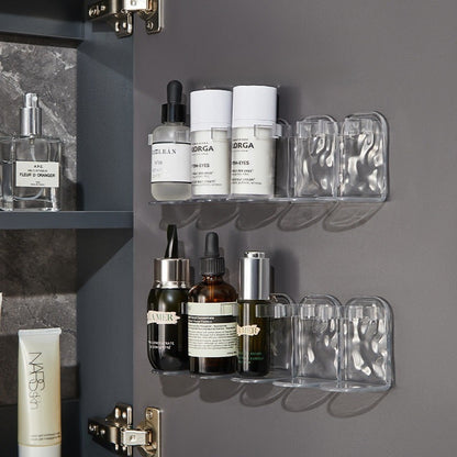 MinimalRack™- Set de 2 Estantes de almacenamiento de acrílico con textura y cinta de doble contacto