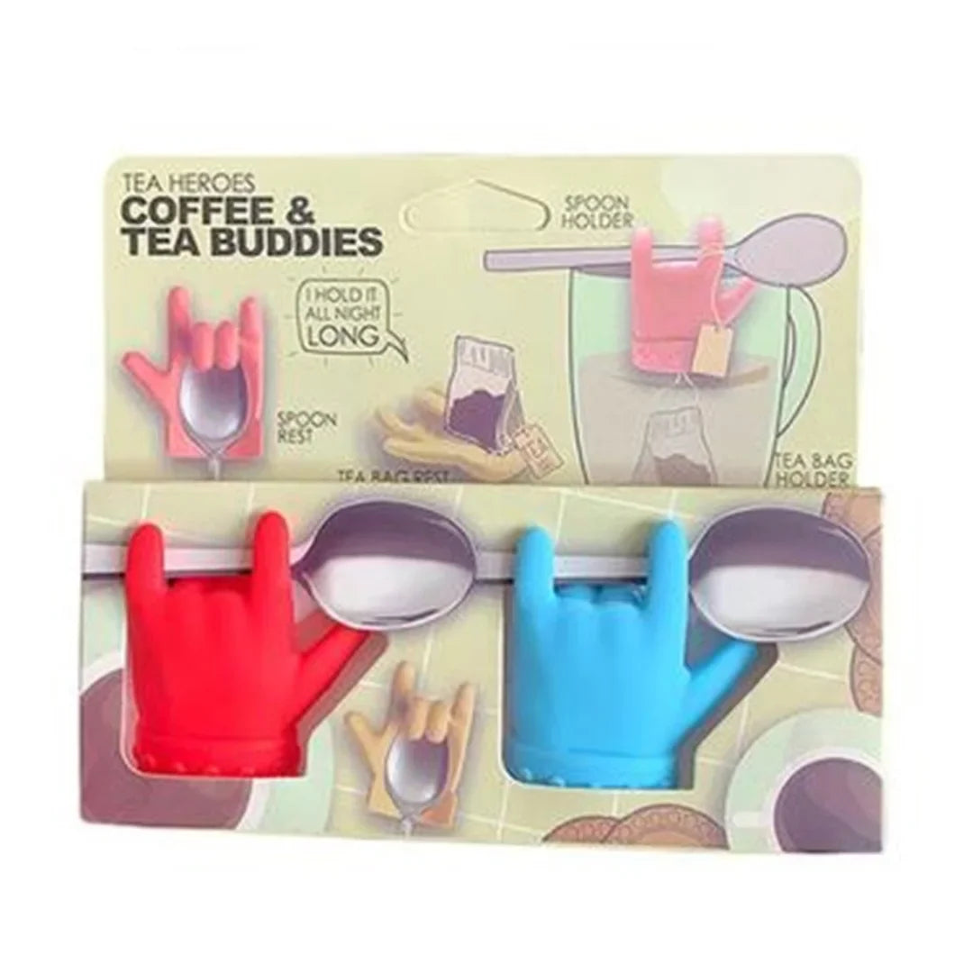 Soporte para cuchara de té con forma de Rock and Roll