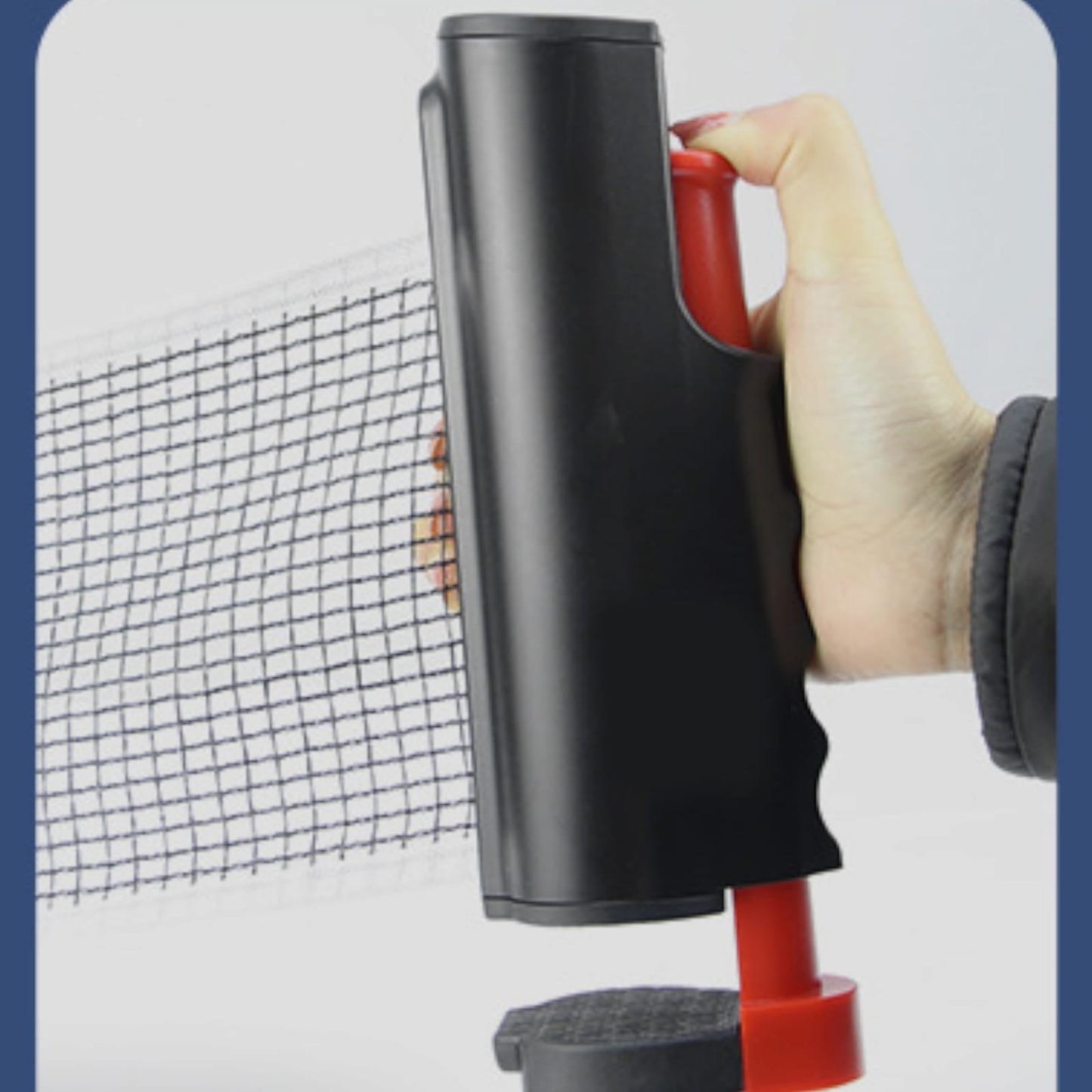 PingPongPlay™ - Set de Mesa de Ping Pong Pelotas y Red Ajustable para Jugar en Cualquier Lugar