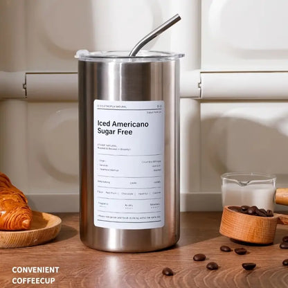 SteelMug™ - Termo de Café de Doble Capa en Acero Inoxidable con Tapa para Bebidas Frías y Calientes