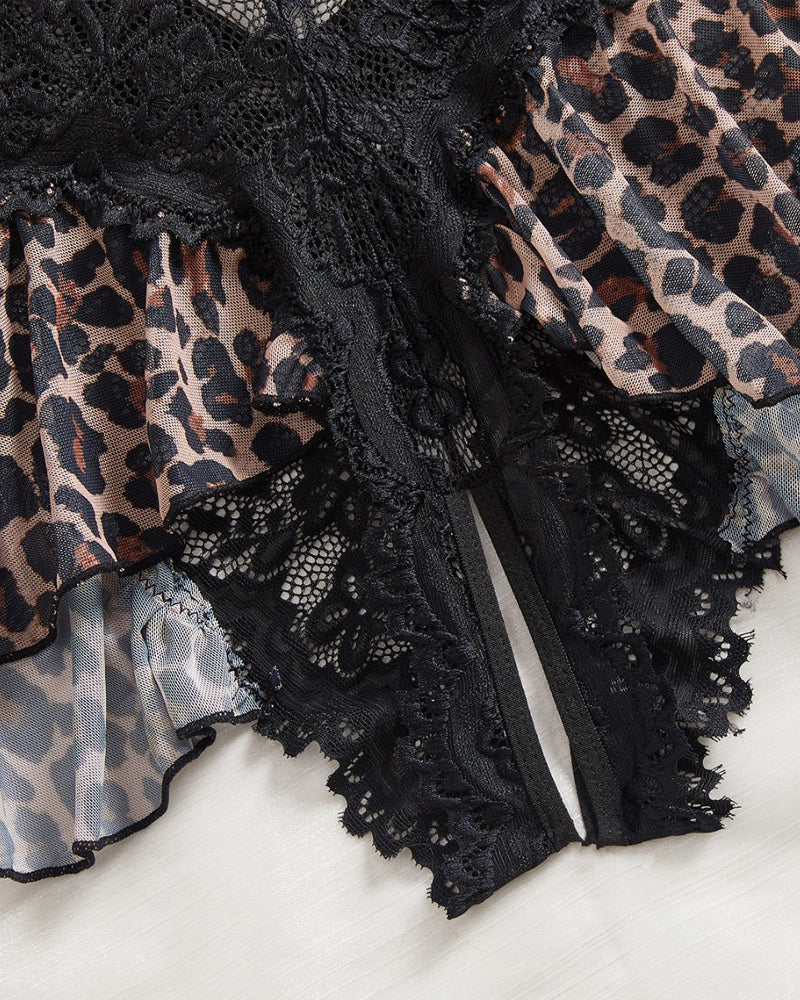 Women's Sexy Solid Color Lace Pajamas