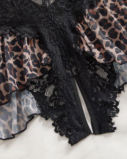 Women's Sexy Solid Color Lace Pajamas